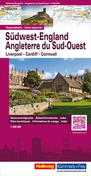 Cover von Südwest-England, Liverpool, Cardiff, Cornwall Regionalkarte 1:300 000