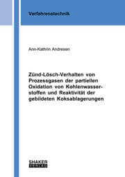 Cover von Zünd-Lösch-Verhalten von Prozessgasen der partiellen Oxidation von Kohlenwasserstoffen und Reaktivität der gebildeten Koksablagerungen