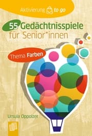 Cover von 55 Gedächtnisspiele mit Farben für Senioren und Seniorinnen