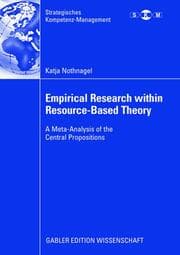 Cover von Empirical Research within Resource-Based Theory