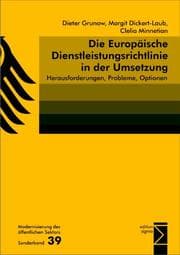 Cover von Die Europäische Dienstleistungsrichtlinie in der Umsetzung