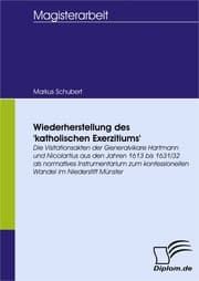 Cover von Wiederherstellung des 'katholischen Exerzitiums'