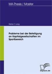 Cover von Probleme bei der Beteiligung an Kapitalgesellschaften im Sportbereich