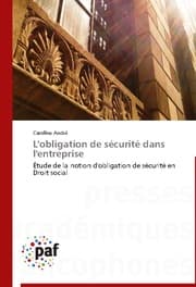 Cover von L'obligation de sécurité dans l'entreprise