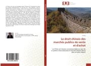 Cover von Le droit chinois des marchés publics de vente et d'achat