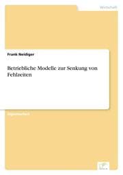 Cover von Betriebliche Modelle zur Senkung von Fehlzeiten
