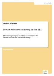 Cover von Private Arbeitsvermittlung in der BRD
