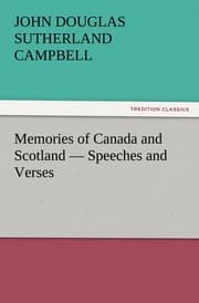 Cover von Memories of Canada and Scotland - Speeches and Verses