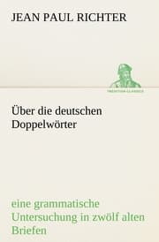 Cover von Über die deutschen Doppelwörter