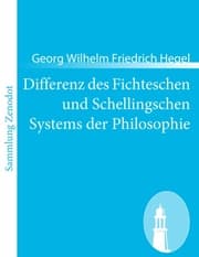Cover von Differenz des Fichteschen und Schellingschen Systems der Philosophie