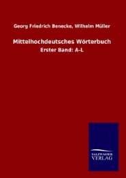 Cover von Mittelhochdeutsches Wörterbuch