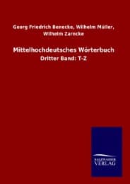 Cover von Mittelhochdeutsches Wörterbuch