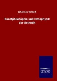 Cover von Kunstphilosophie und Metaphysik der Ästhetik