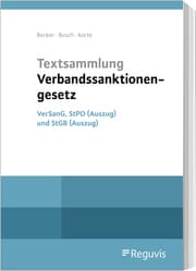 Cover von Textsammlung Verbandssanktionengesetz