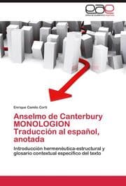 Cover von Anselmo de Canterbury MONOLOGION Traducción al español, anotada