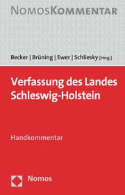 Cover von Verfassung des Landes Schleswig-Holstein