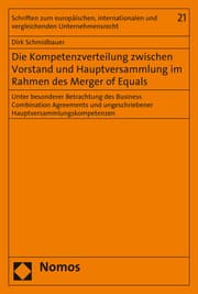 Cover von Die Kompetenzverteilung zwischen Vorstand und Hauptversammlung im Rahmen des Merger of Equals