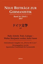Cover von Neue Beiträge zur Germanistik, Band 16 / Heft 1 / 2017