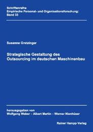 Cover von Strategische Gestaltung des Outsourcing im deutschen Maschinenbau