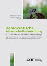 Cover von Demokratische Wissenschaftseinrichtung: KIT.21 als Modell für Baden-Württemberg? : Tagungsband einer Fachtagung der Hans-Böckler-Stiftung im Karlsruher Institut für Technologie (KIT) im Juni 2011