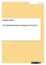 Cover von Geschäftsberichterstattung im Internet