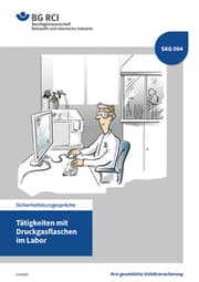 Cover von SKG 004 Tätigkeiten mit Druckgasflaschen im Labor