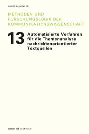 Cover von Automatisierte Verfahren für die Themenanalyse nachrichtenorientierter Textquellen