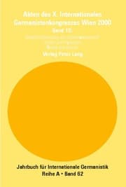Cover von Akten des X. Internationalen Germanistenkongresses Wien 2000 - 'Zeitenwende - Die Germanistik auf dem Weg vom 20. ins 21. Jahrhundert'