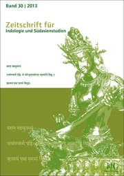 Cover von Zeitschrift für Indologie und Südasienstudien 30/2013