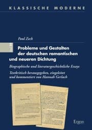 Cover von Probleme und Gestalten der deutschen romantischen und neueren Dichtung