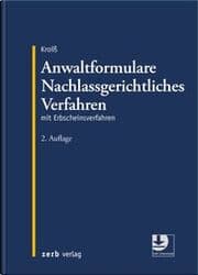 Cover von Anwaltformulare Nachlassgerichtliches Verfahren