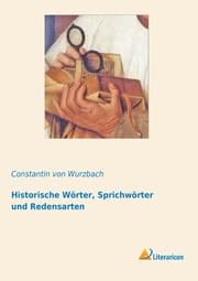 Cover von Historische Wörter, Sprichwörter und Redensarten