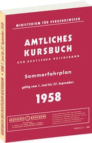 Cover von Kursbuch der Deutschen Reichsbahn - Sommerfahrplan 1958