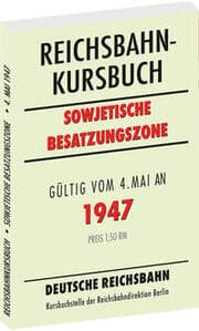 Cover von Reichsbahnkursbuch der sowjetischen Besatzungszone - gültig ab 4. Mai 1947