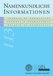 Cover von Namenkundliche Informationen 113