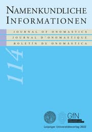 Cover von Namenkundliche Informationen 114