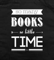 Cover von Stofftasche 'So many books, so little time' schwarz