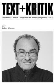 Cover von TEXT + KRITIK 234 - Robert Menasse