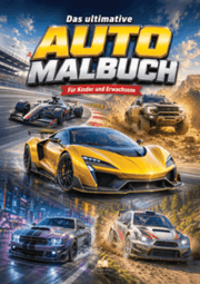 Cover von Das ultimative Auto Malbuch für Kinder und Erwachsene mit 70 coolen Ausmalmotiven