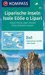Cover von KOMPASS Wanderkarte 693 Liparische Inseln, Isole Eólie o Lìpari, Alicudi, Filicudi, Lìpari, Panarea, Salina, Strómboli, Vulcano 1:25.000