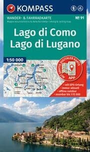 Cover von KOMPASS Wanderkarte 91 Lago di Como, Lago di Lugano 1:50.000