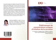 Cover von Établissement de concentrations critiques dinitiation de la corrosion