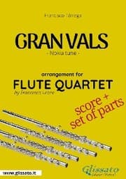 Cover von Gran vals - Flute Quartet score & parts