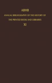 Cover von Annual Bibliography of the History of the Printed Book and Libraries