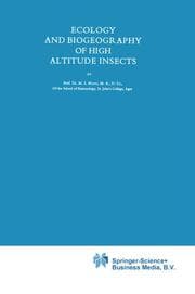 Cover von Ecology and Biogeography of High Altitude Insects