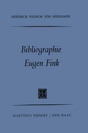 Cover von Bibliographie Eugen Fink