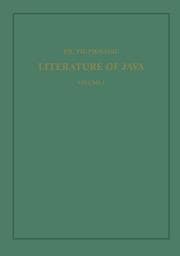 Cover von Synopsis of Javanese Literature 900-1900 A.D.