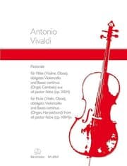 Cover von Pastorale für Flöte (Violine, Oboe), obligates Violoncello und Basso continuo (Orgel, Cembalo)
