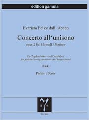 Cover von concerto all'unisono opus 2 Nr. 8 h-moll /Part